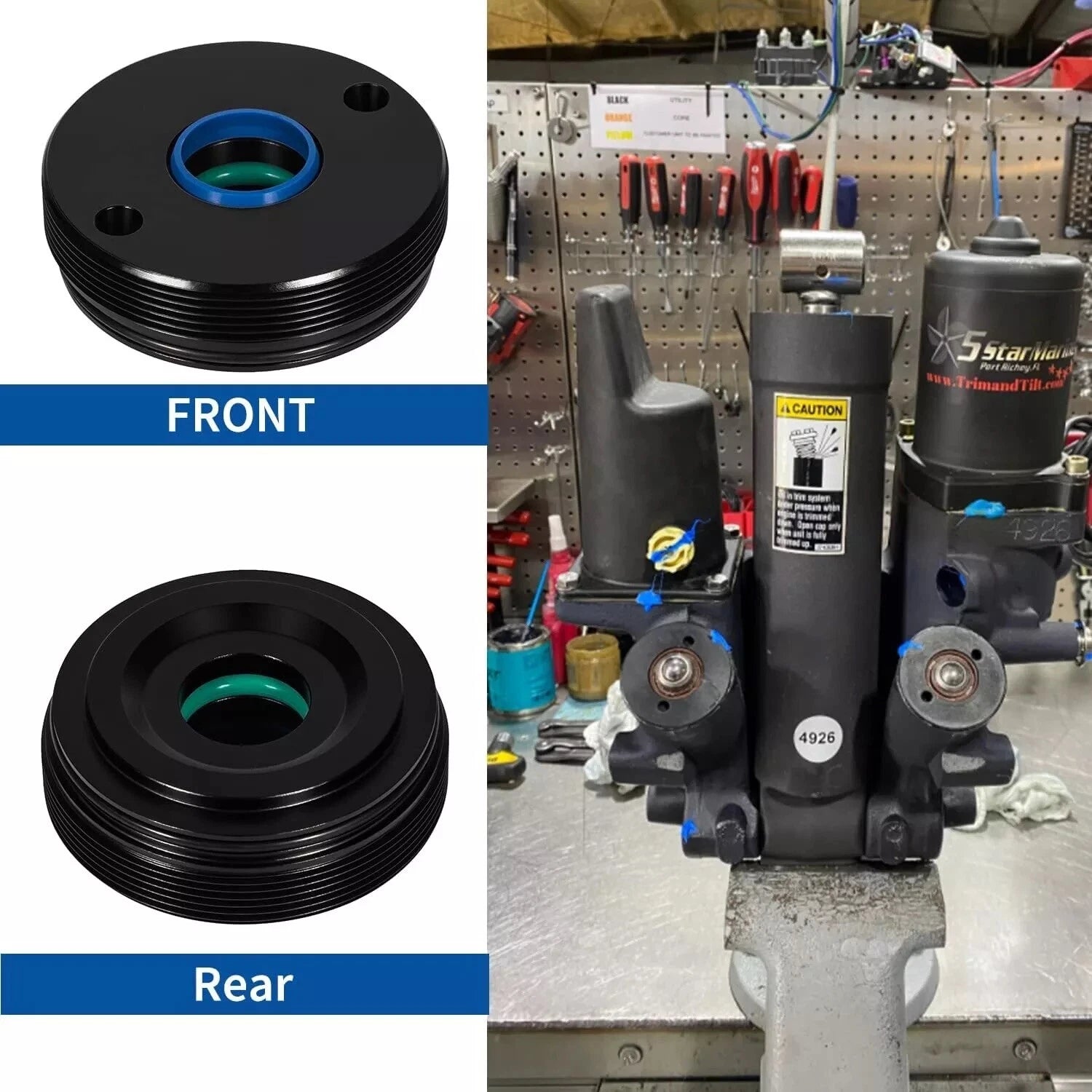 2Pcs Tilt End Cap w/ Seals for Mercury (878239A02)