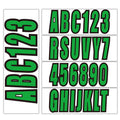 3" Vinyl Lettering Decal Sticker for Boat PWC Ski Hull ID (Green)