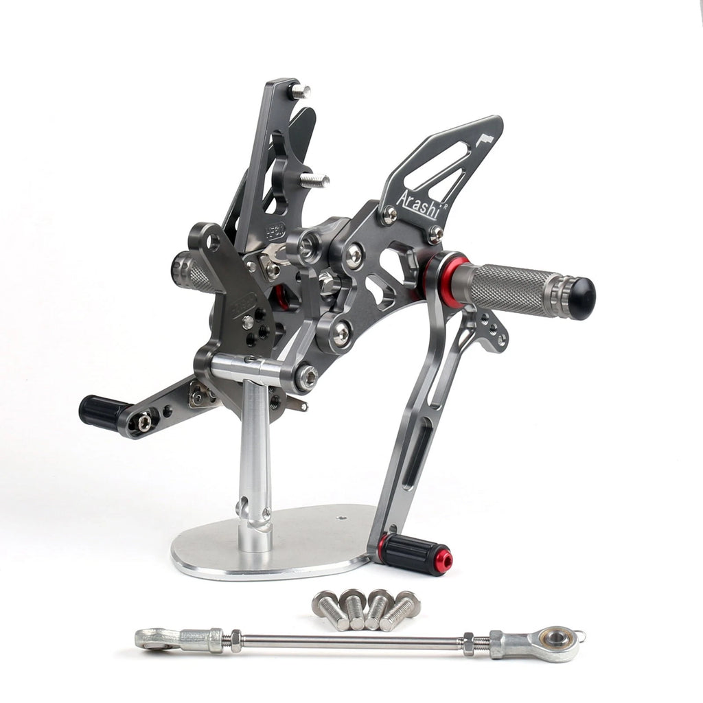 Racing Rearsets Footrest Set for Yamaha YZF R25 (2015–2019) Gray B2