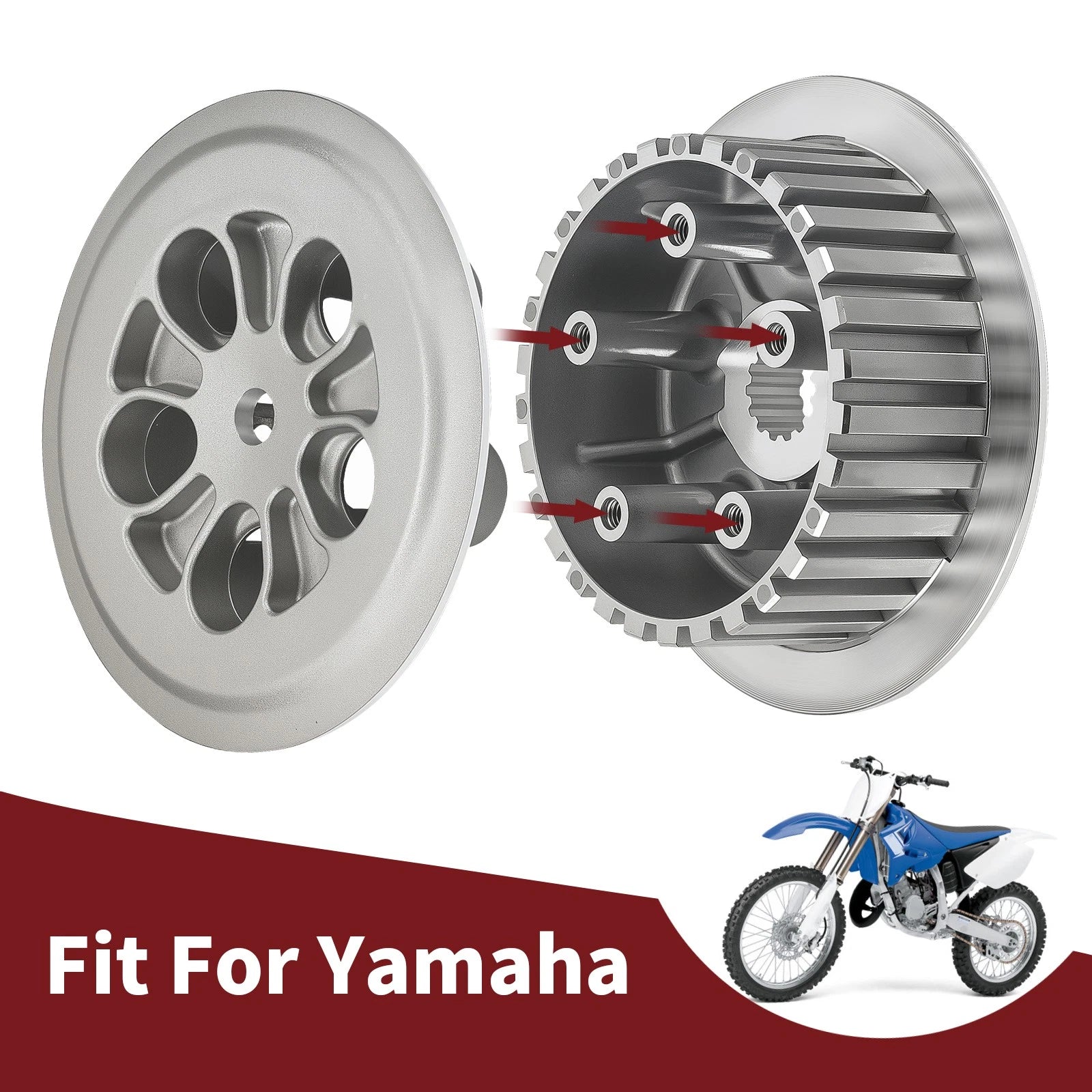 Clutch Pressure Plate + Inner Hub Boss for Yamaha YZ125X (2020–2024) 5HD-16351-00-00