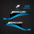 Set of 2 Decals for Mercury 115 hp Outboard (Reproduction, 881649A01)