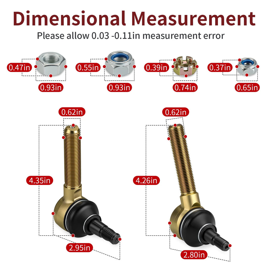 Adjustable A-Arm Ball Joints for Honda TRX450ER (2006–2014) 51350-HP1-600