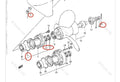 Lower Unit Seal Kit for Suzuki DT8 DT9.9 (8HP 9.9HP) 09282-16003 09280-52004