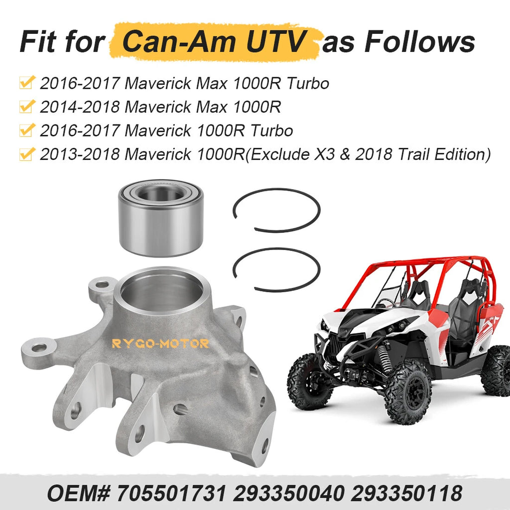 Rear Right Knuckle & Bearing Kit for Can-Am Maverick Max 1000R Turbo (2016–2017)
