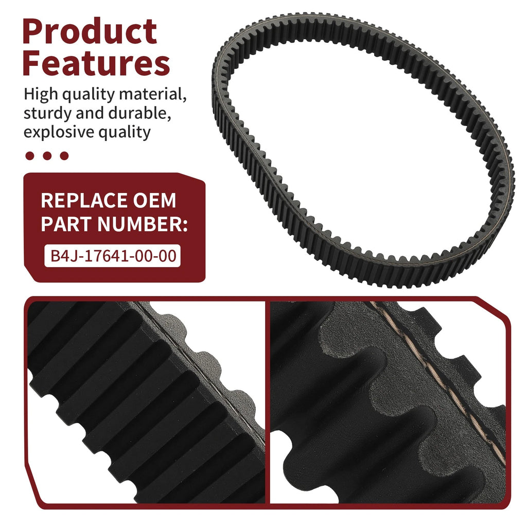 Clutch Drive V-Belt B4J-17641-00-00 for Yamaha Wolverine X2 1000 (2024)