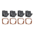 Set of 4 Carburetor Float Bowl Chambers for Johnson Evinrude (343870, 0433000, 766418)