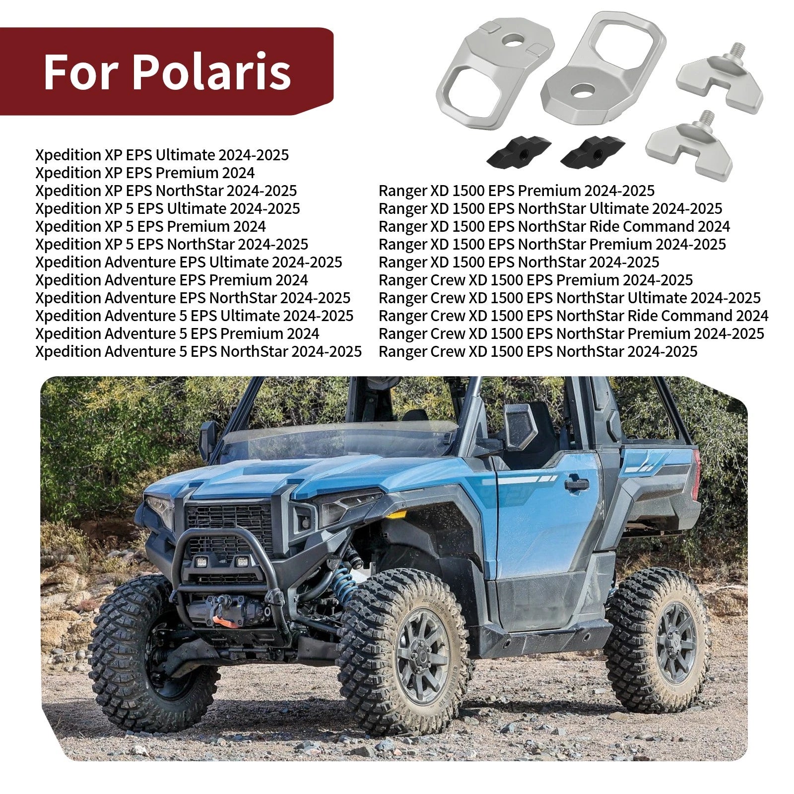 Lock Ride MAX D-Ring 2889620 for Polaris Xpedition XP ADV 5 Ranger XD 1500 (2024-2025)