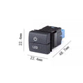Black Dual Dashboard Square Switch Button w Harness for Toyota (Current Model)