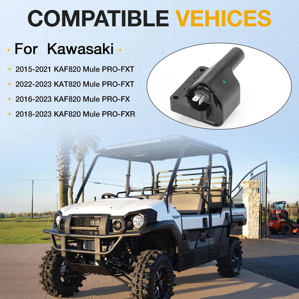 Ignition Coil for Kawasaki Mule PRO-FXT/FX/FXR (2015–2023) Replaces 21121-0724