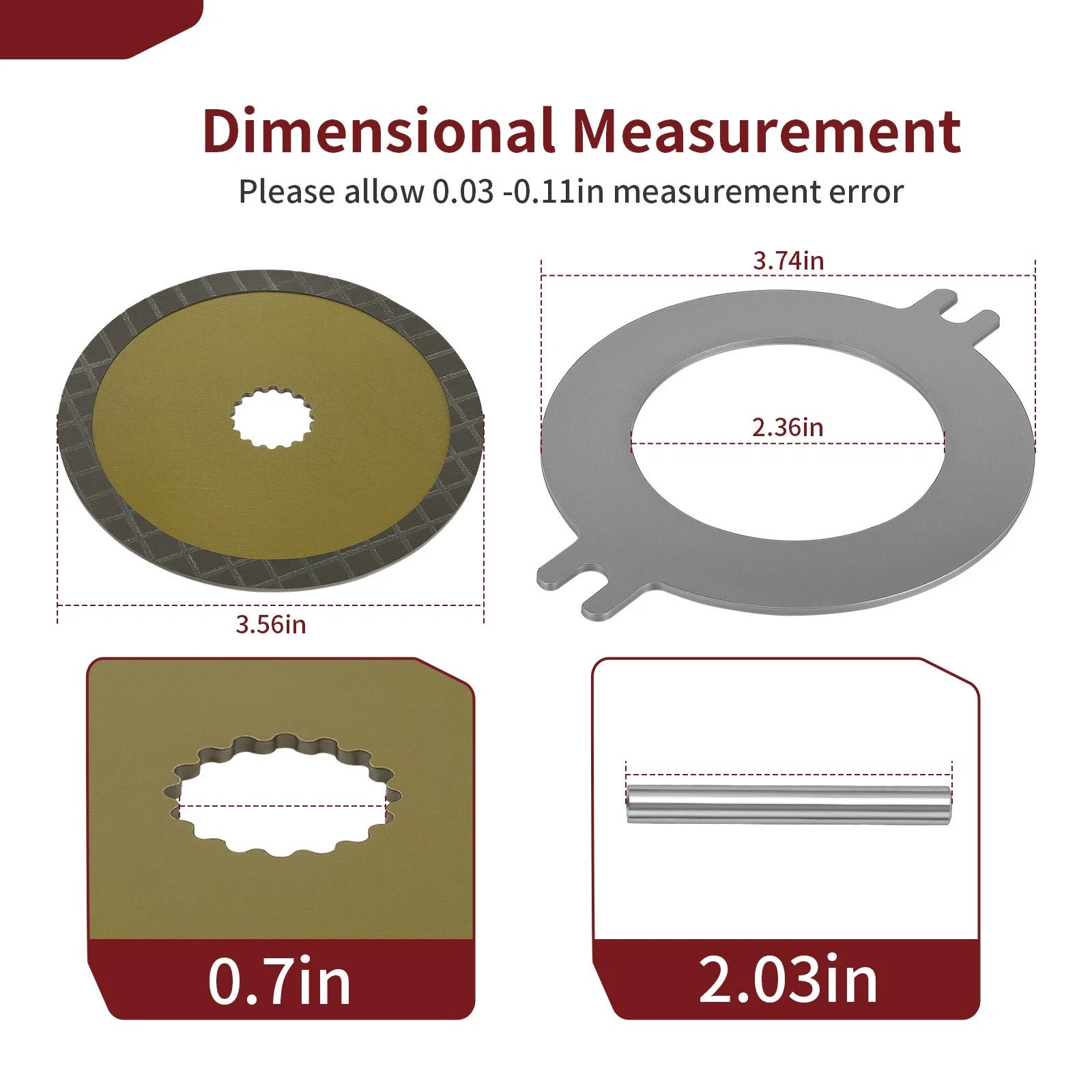 Wet Parking Brake Disk Kit for John Deere XUV855D/E/M S4 XUV865E/M/R (AM140803)