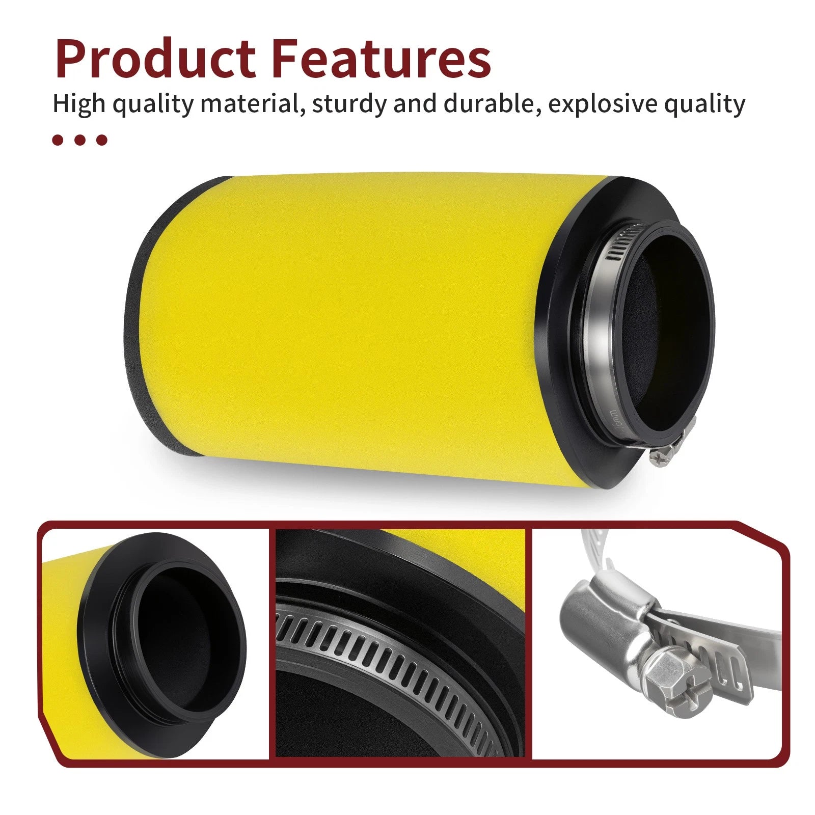 Air Filter with Clamp for Honda FourTrax Foreman 350 TRX350D (1987–1989)