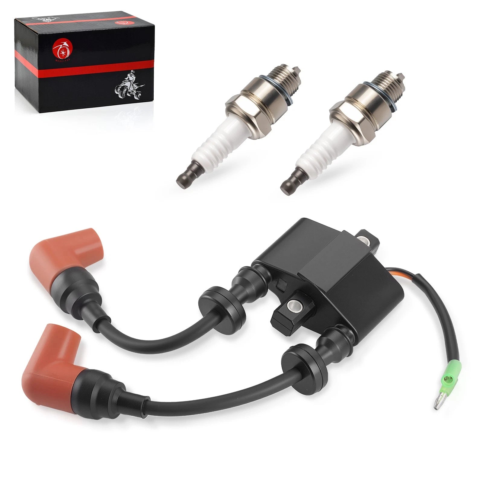 Ignition Coil & Spark Plug for Yamaha Outboard F6 F8 F9.9 T8 T9.9 C25 (4-Stroke)