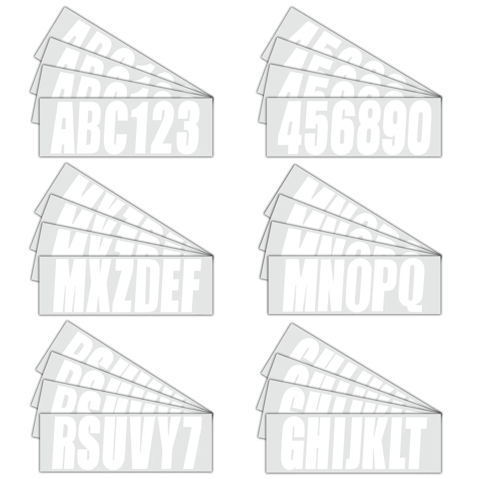 Sticker Decals A-Z Letters & 0-9 Numbers for Marine Boat (3")