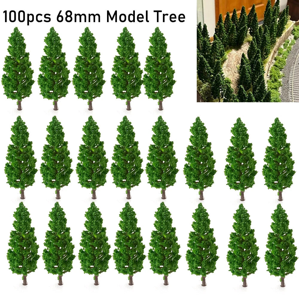 100Pcs Model Trees for Train Railway Landscape Wargame Scenery