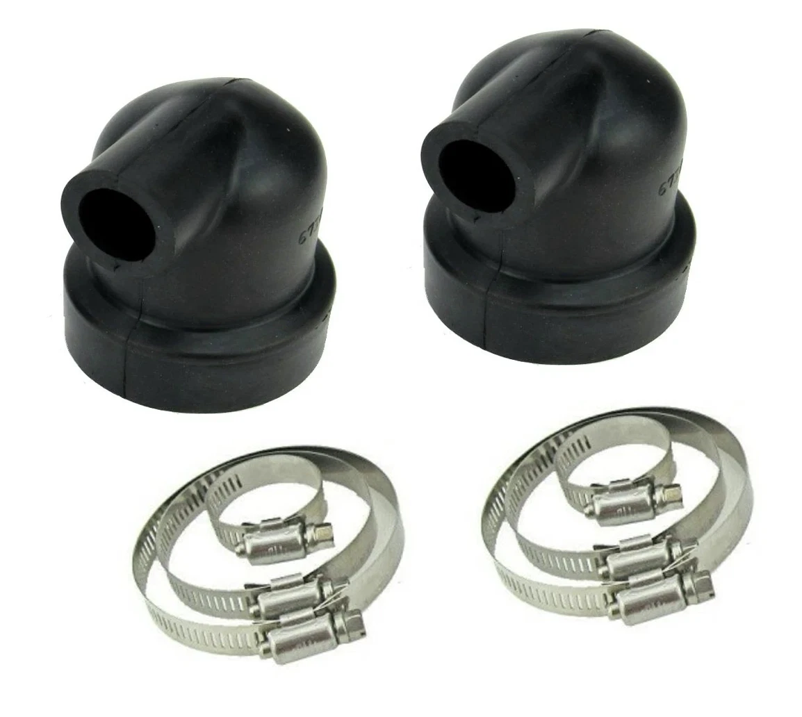 Set of 2 Heat Exchanger End Caps for Volvo (3186NP, 90°, 28mm & 70mm ID)