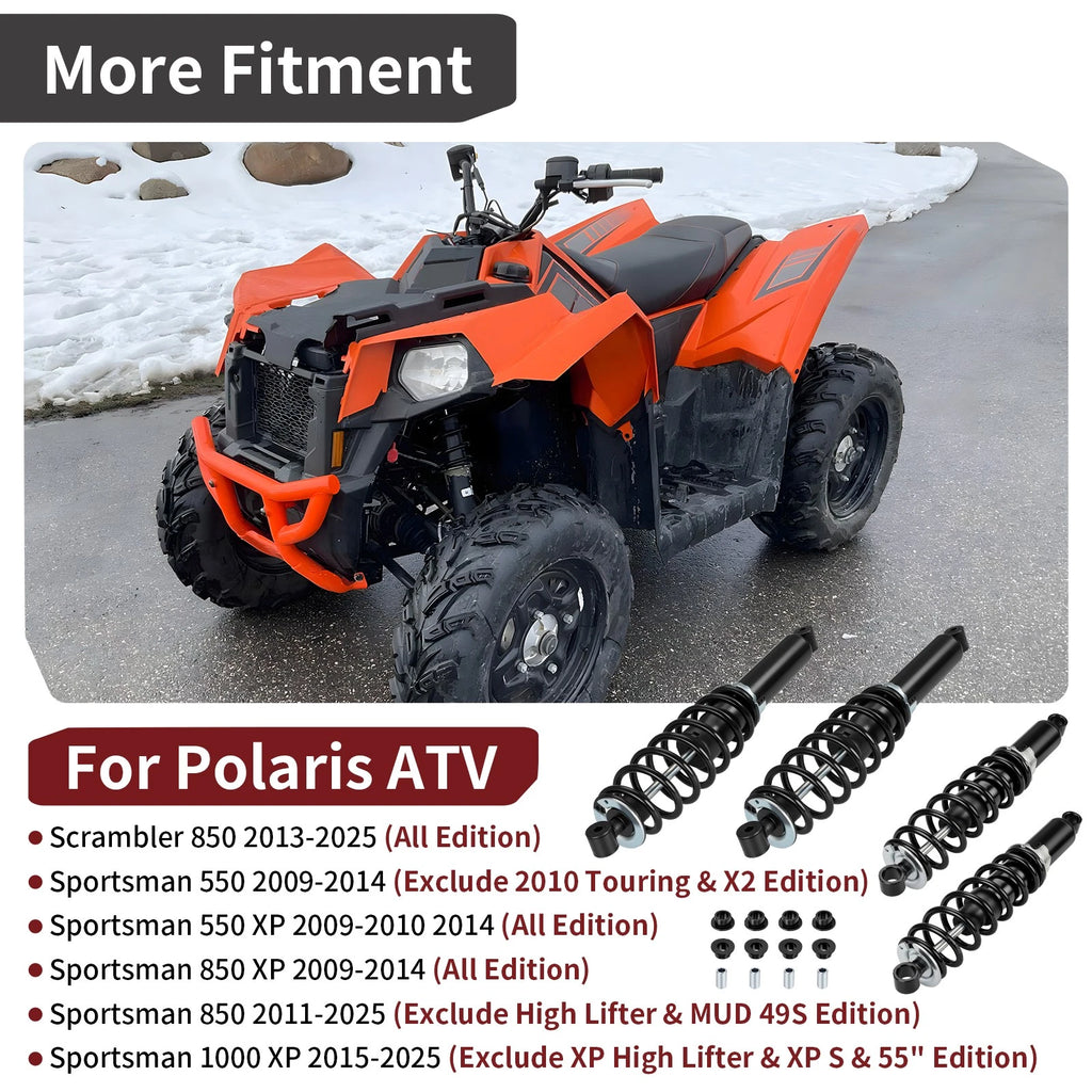 Front Rear Shocks Absorbers for Polaris Sportsman 550 XP 850 (2009–2014)