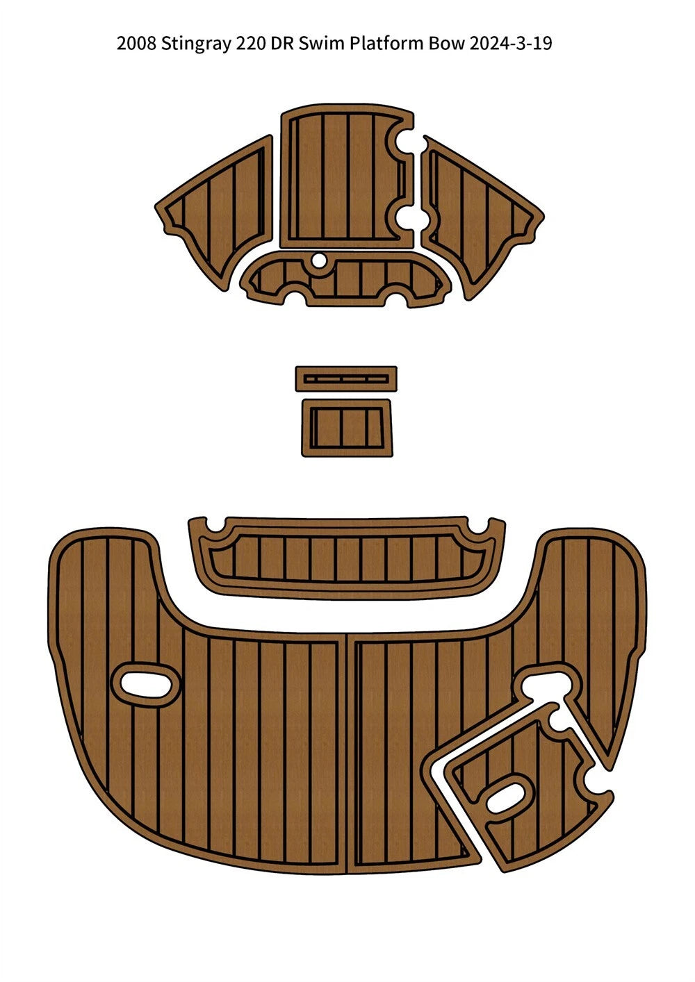 EVA Foam Teak Deck Flooring Mat for Stingray 220 DR (2008)