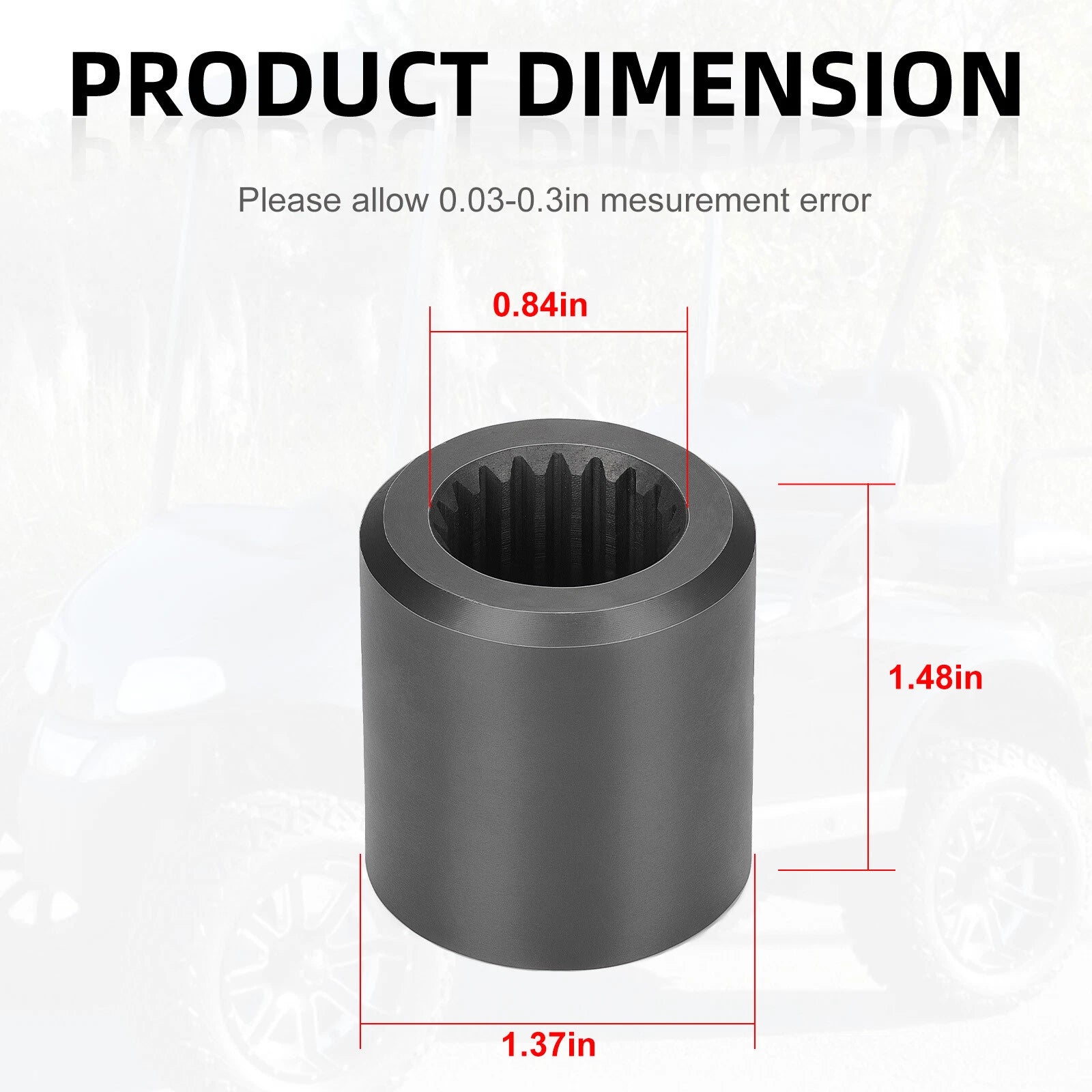 19 Spline Motor Coupler for EZGO Electric Golf Carts (1988–1996)
