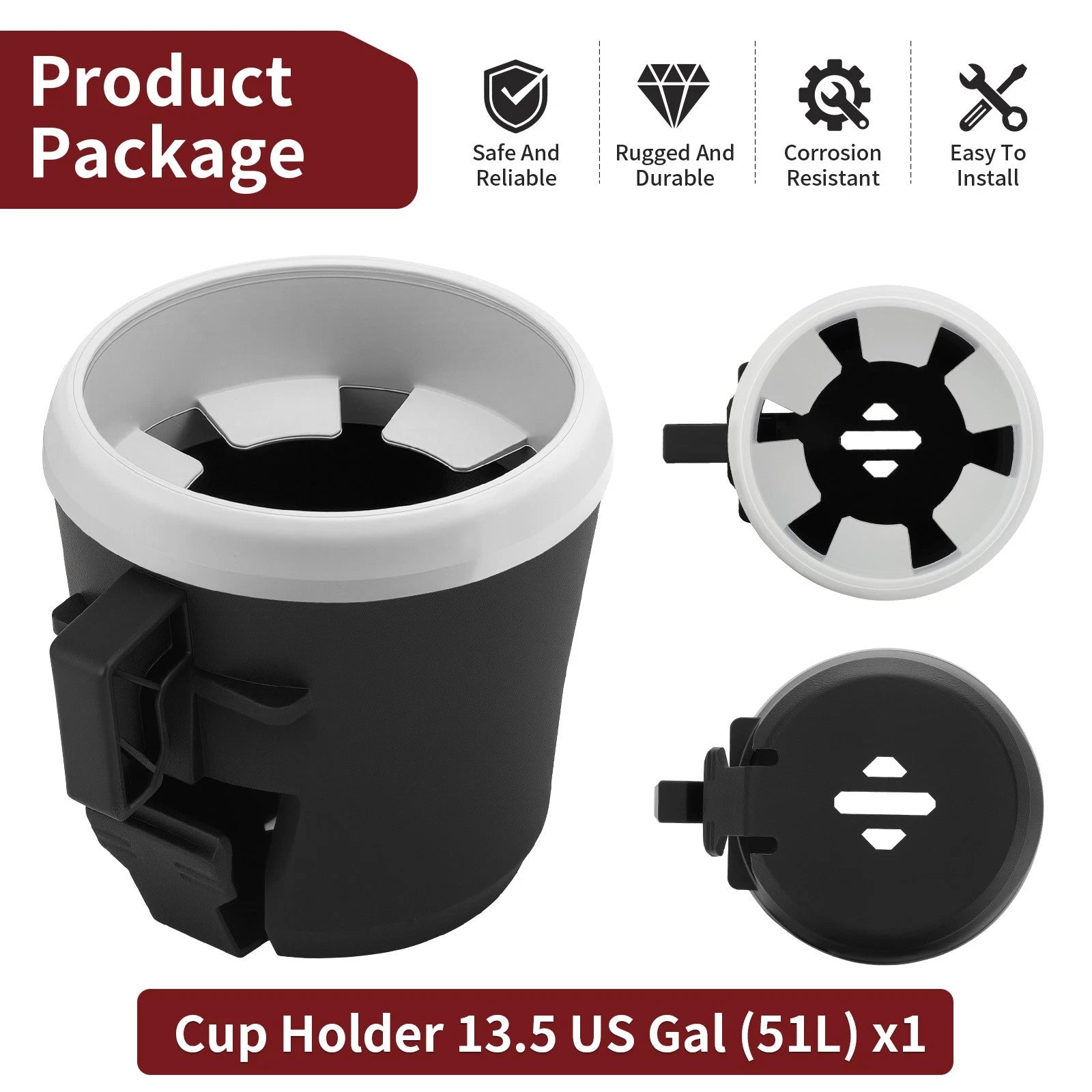 Cup Holder 13.5 US Gal for Sea-Doo Fish Pro 170 Trophy Sport (#295101230)