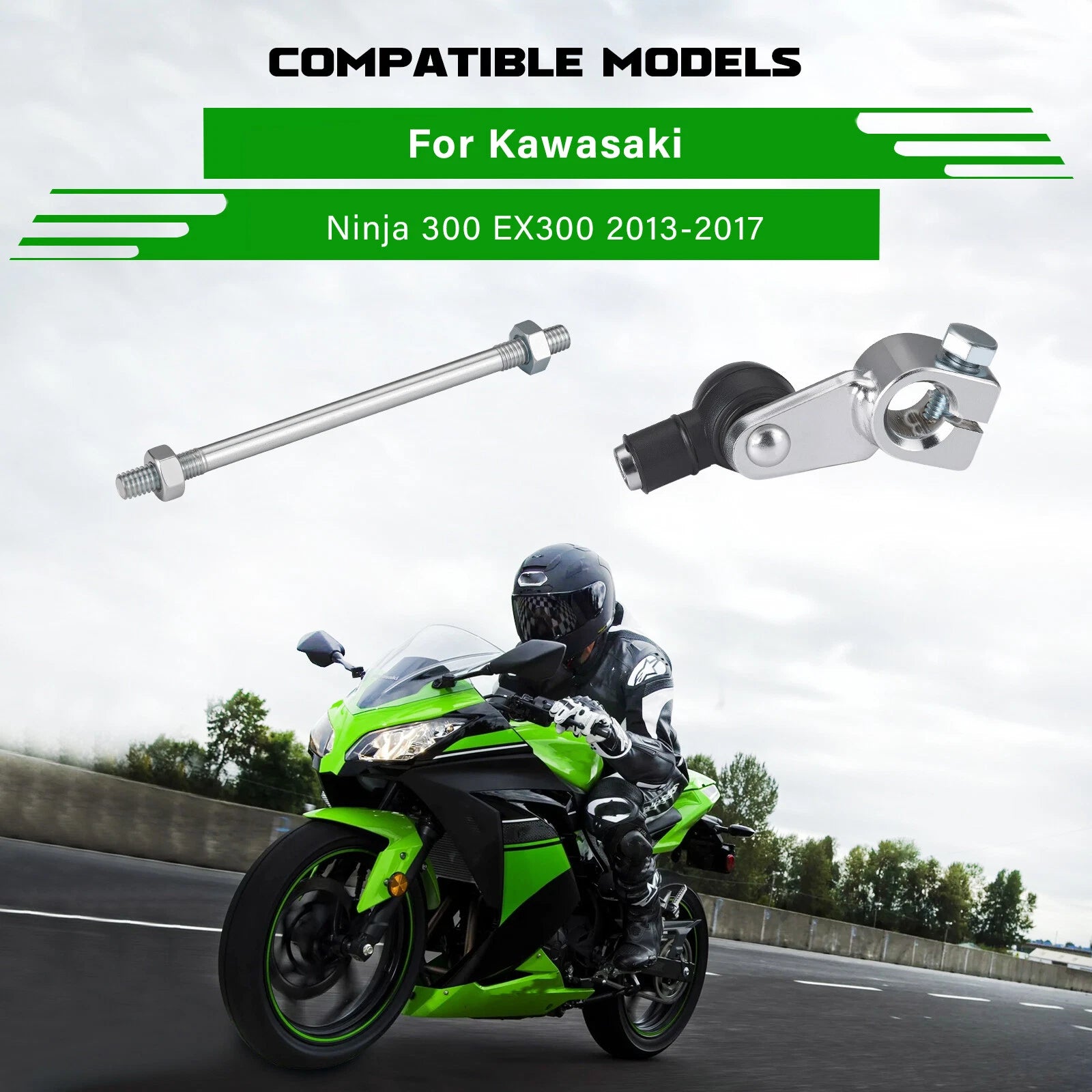 Gear Change Lever & Shift Rod for Kawasaki Ninja 300 EX300 (2013–2017) 13242-0087