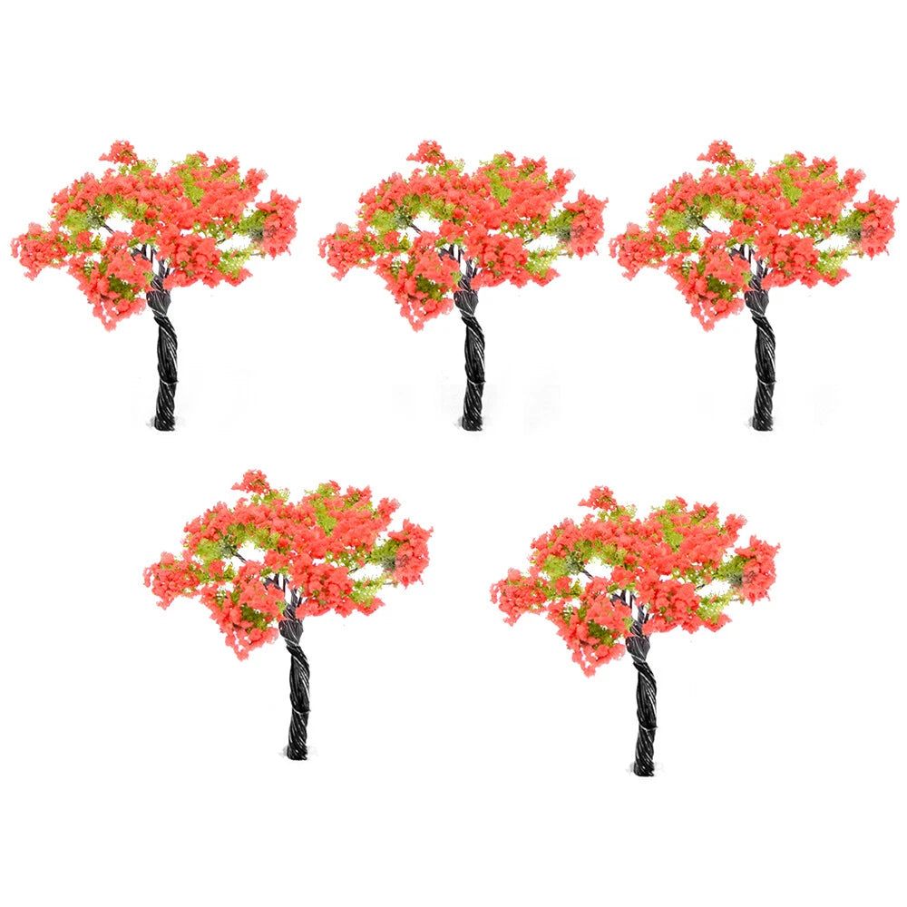 20Pcs Flower Model Trees for HO OO Scale Train Layout (6.5cm)
