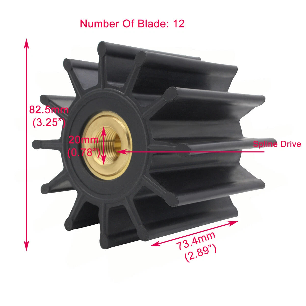 Impeller for Cummins QSB & 6BTA5.9 (27000K, 500181, 3974456)