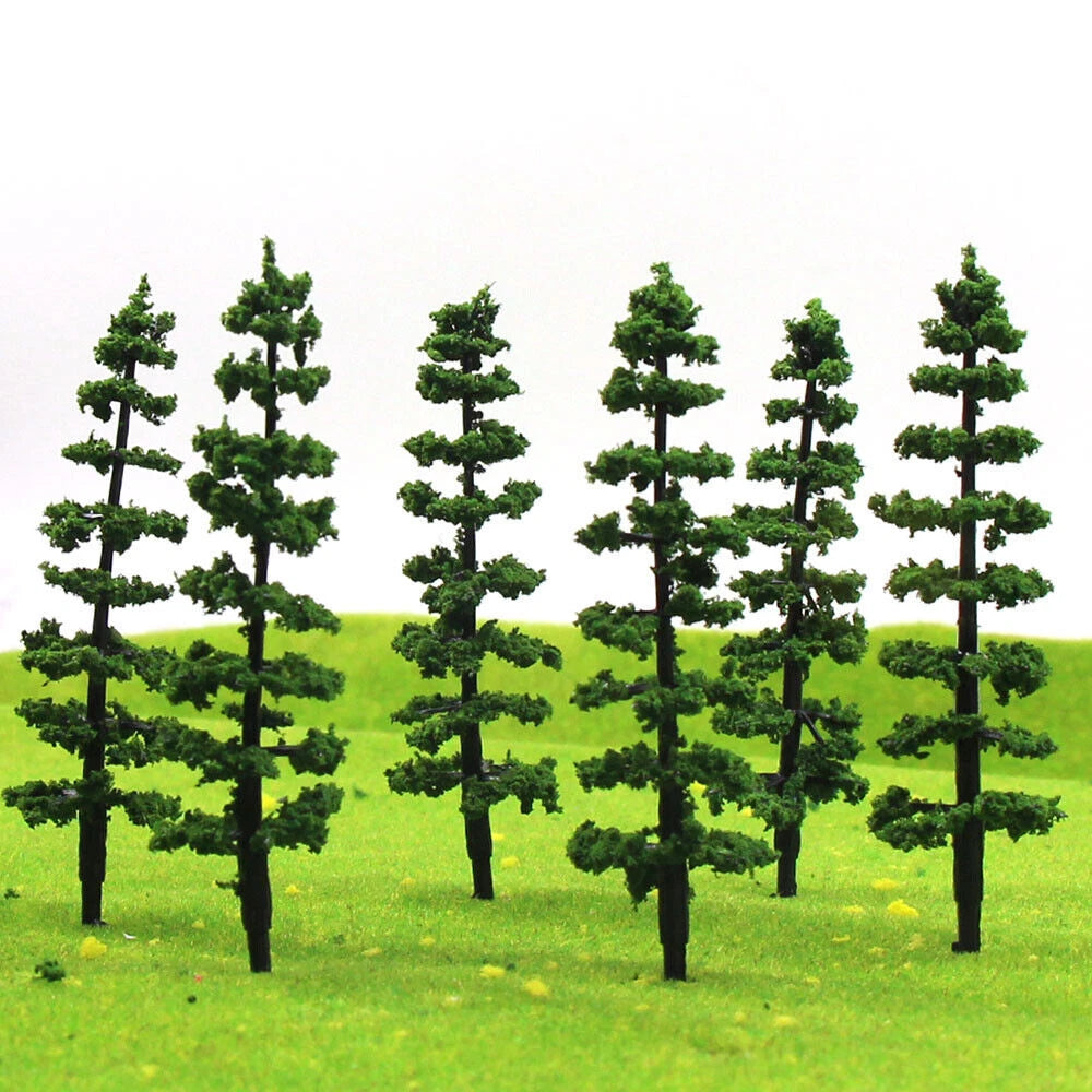 Set of 100 Miniature Model Trees for HO Scale Diorama