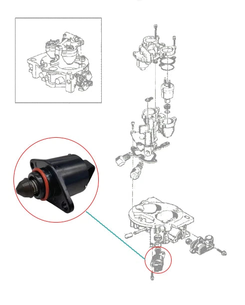 Idle Air Control Valve for Mercruiser 4.3 5.0 5.7 7.4 8.2 L (TBI MPI EFI) 805224A1