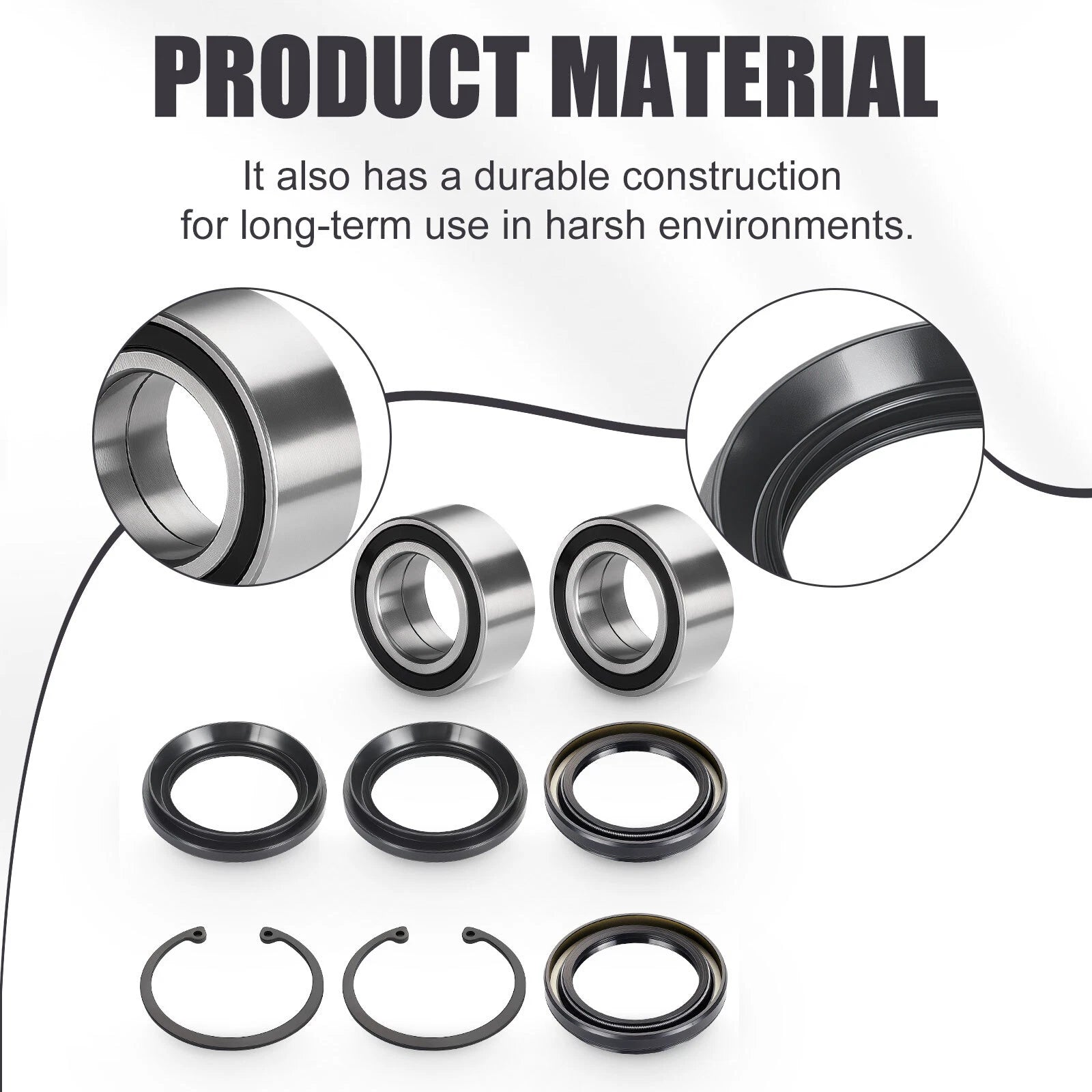 Rear Wheel Bearing & Seal Kit for Honda Rincon TRX650 TRX680 (2003–2023)
