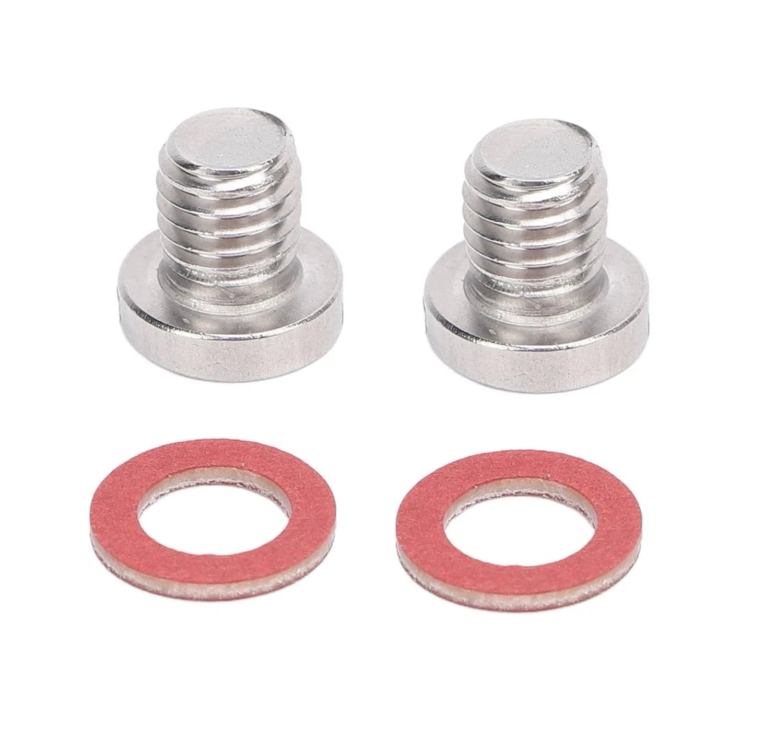 Set of 2 Stainless Steel Plug Screws for Yamaha Outboard Engine (90340-08002-00, 9043008020)