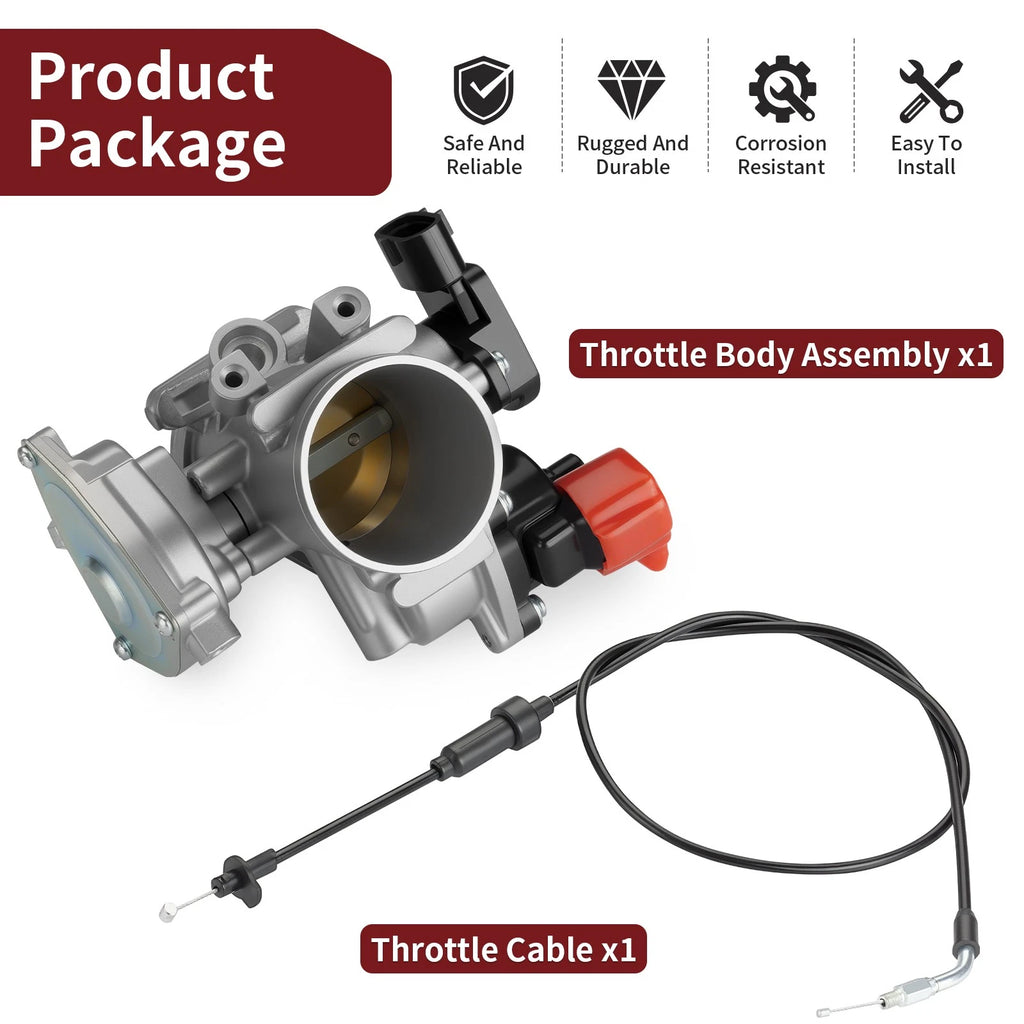 Throttle Body & Cable for Polaris Sportsman 550 X2 550 (2010–2011) 3131704 7081576