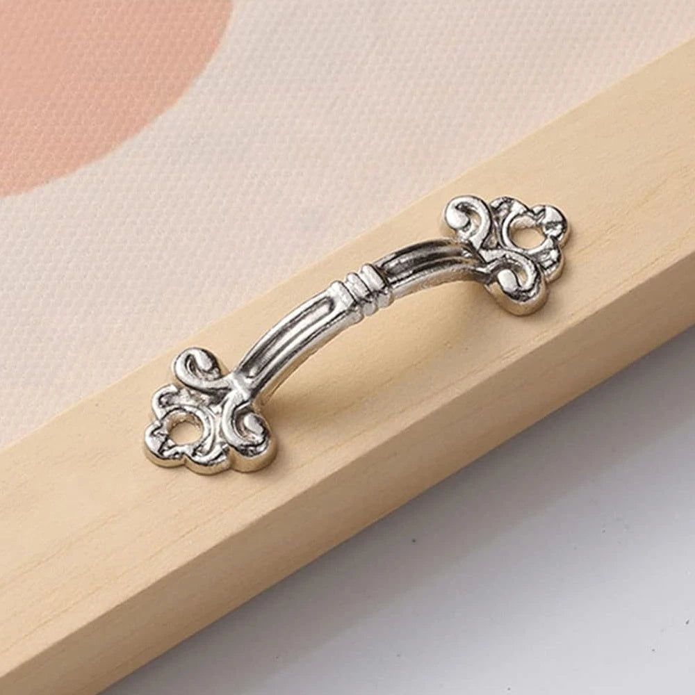 10X Silver Furniture Pull Handle Knob for Jewelry Box Cupboard Drawer