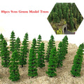 80pcs 9cm Model Trees for Train Railroad Landscape Layout