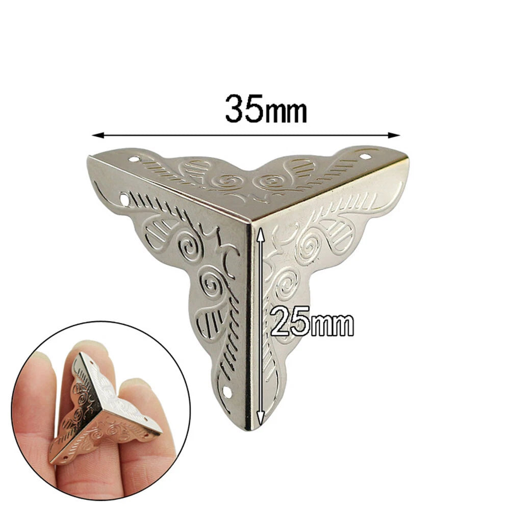 16Pcs 25mm Metal Corner Protector for Furniture, Jewelry Box, Desk