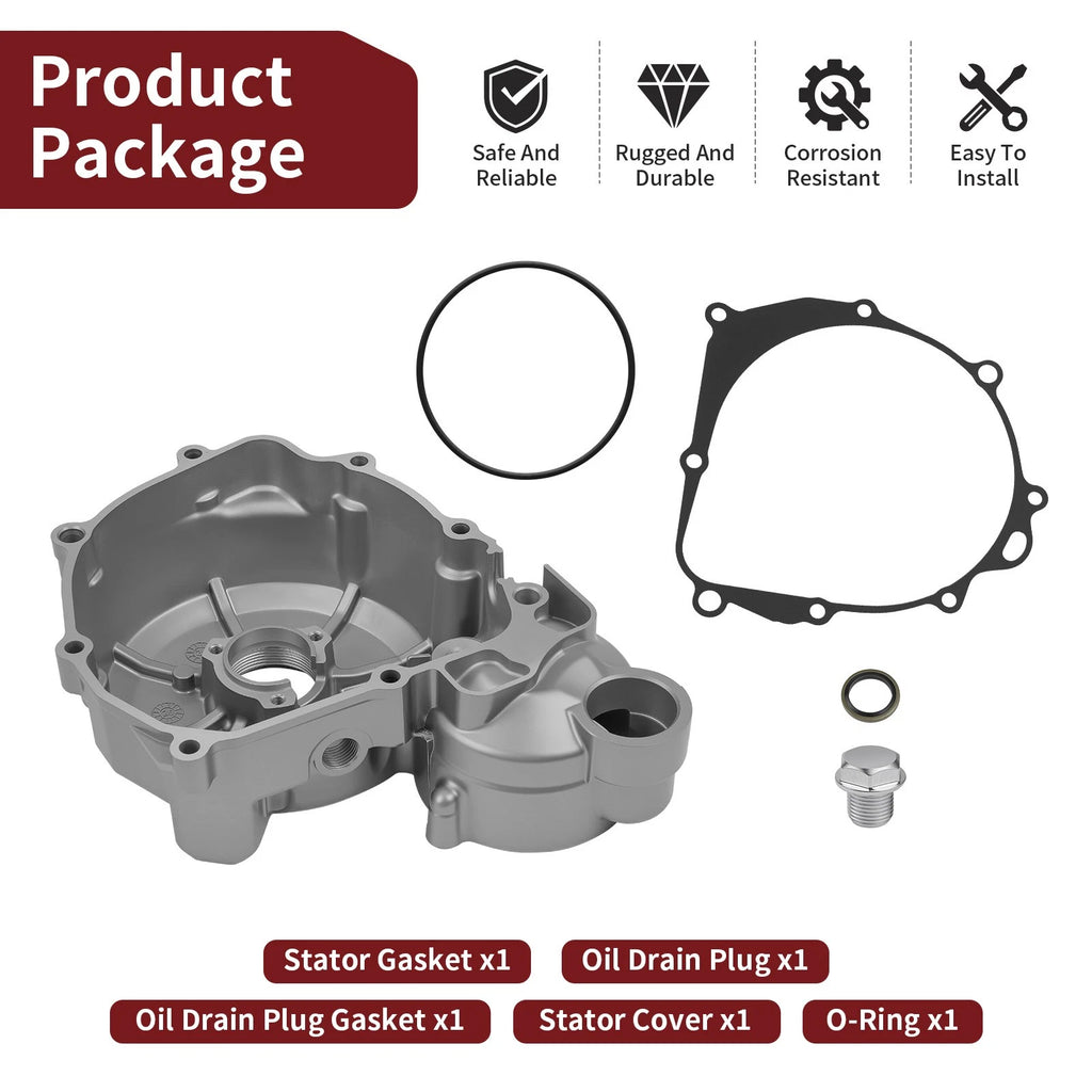 Engine Stator Cover for Suzuki DR-Z400 (2000–2023) 11351-29F60 11483-29F00