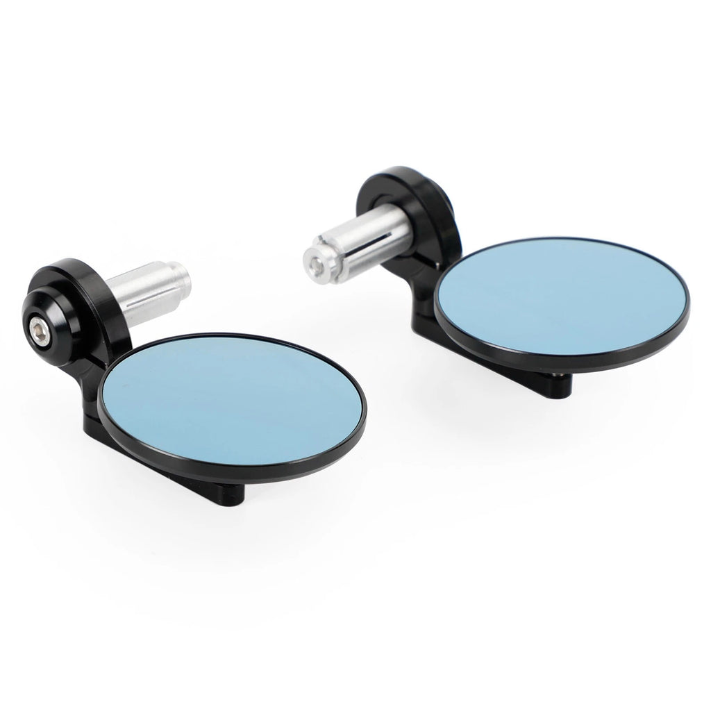 Pair Rear View Round Bar End Mirrors for Universal 7/8"-1" Handlebars