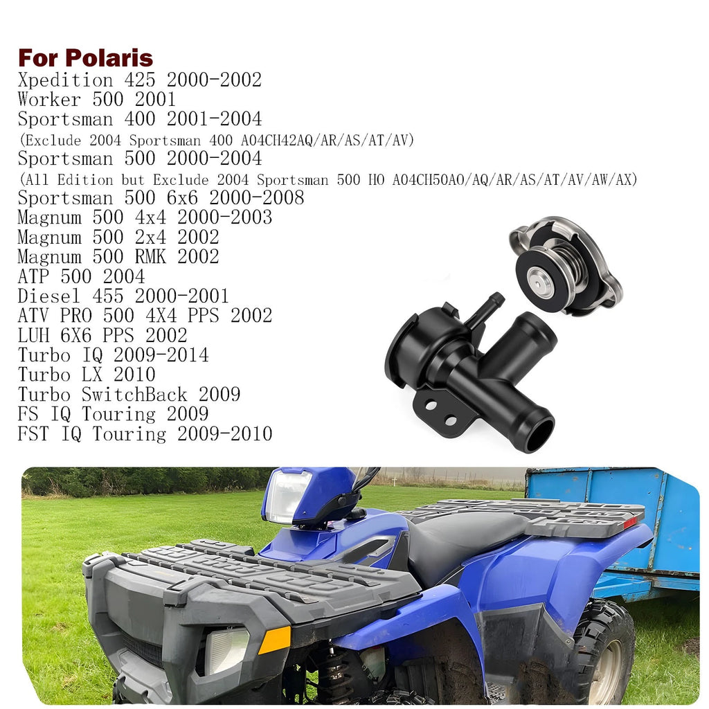 Remote Coolant Filler & Cap for Polaris Sportsman 400 500 ATP Magnum 500 (2000–2023)