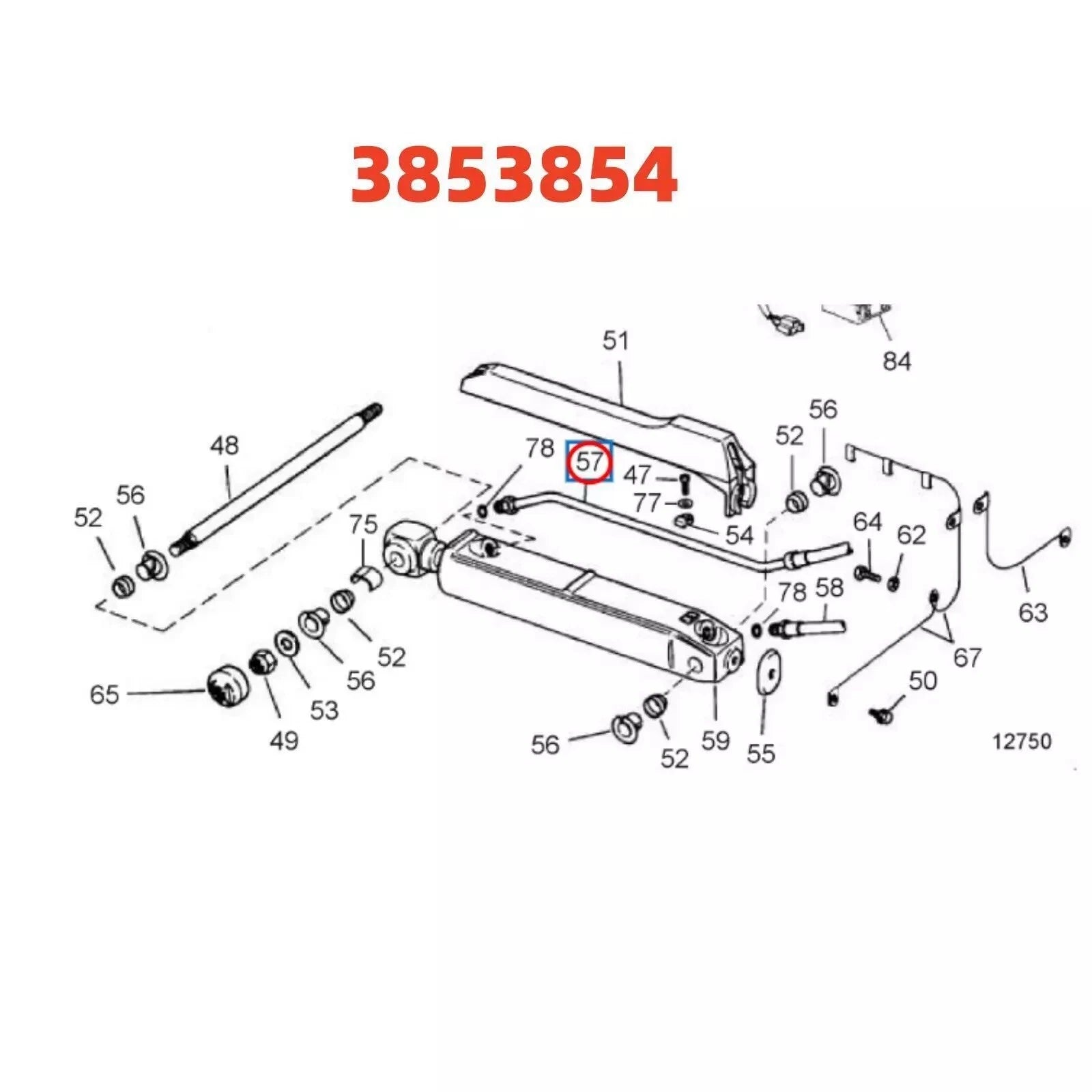 Hydraulic Trim Hose for Volvo Penta SX-C DP-S SX-SLT (3853854 985614 0985614)