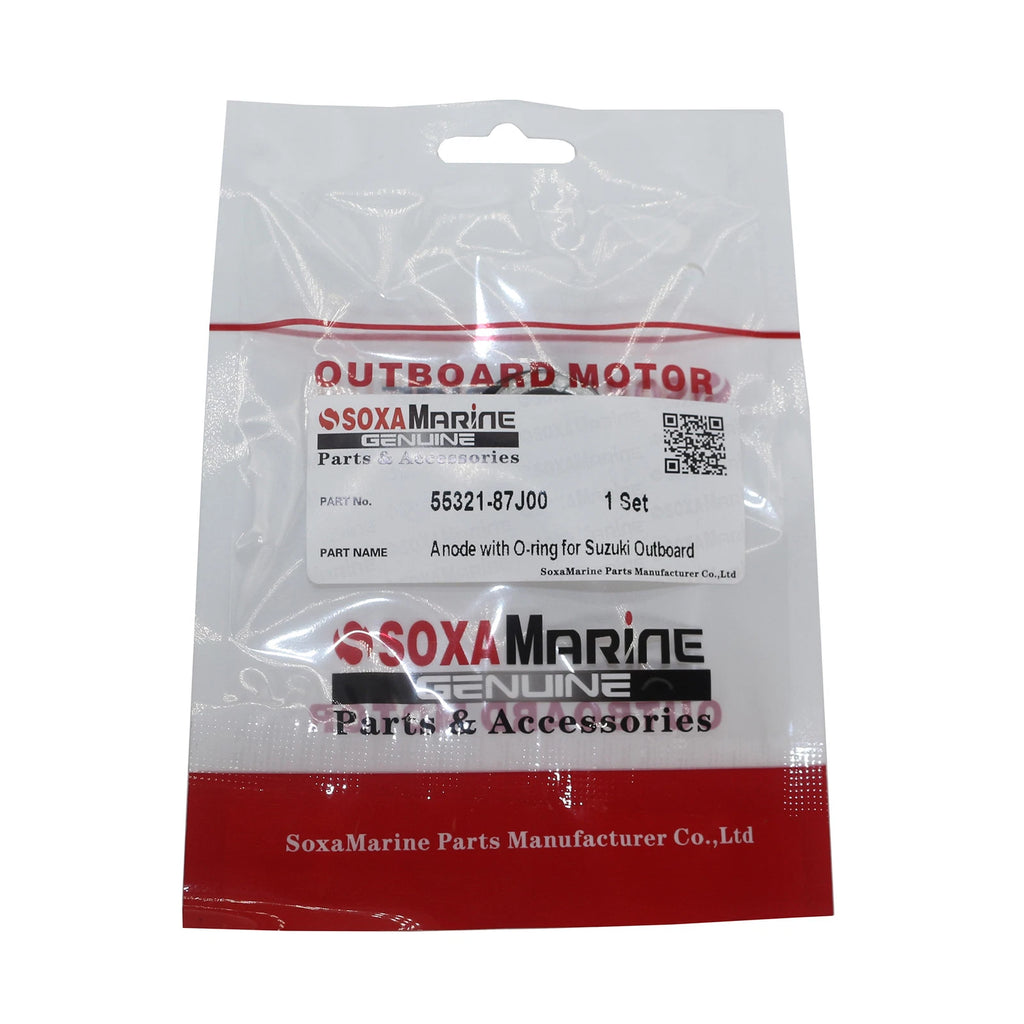 Anode for Suzuki Outboard Motor (55321-87J01, 55321-87J00) with O-Ring 09280-22019