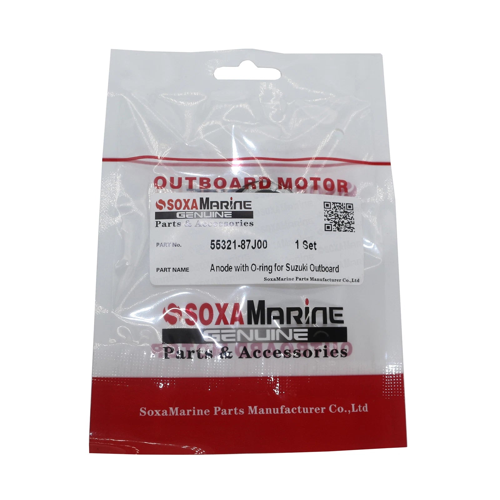 Anode for Suzuki Outboard Motor (55321-87J01, 55321-87J00) with O-Ring 09280-22019