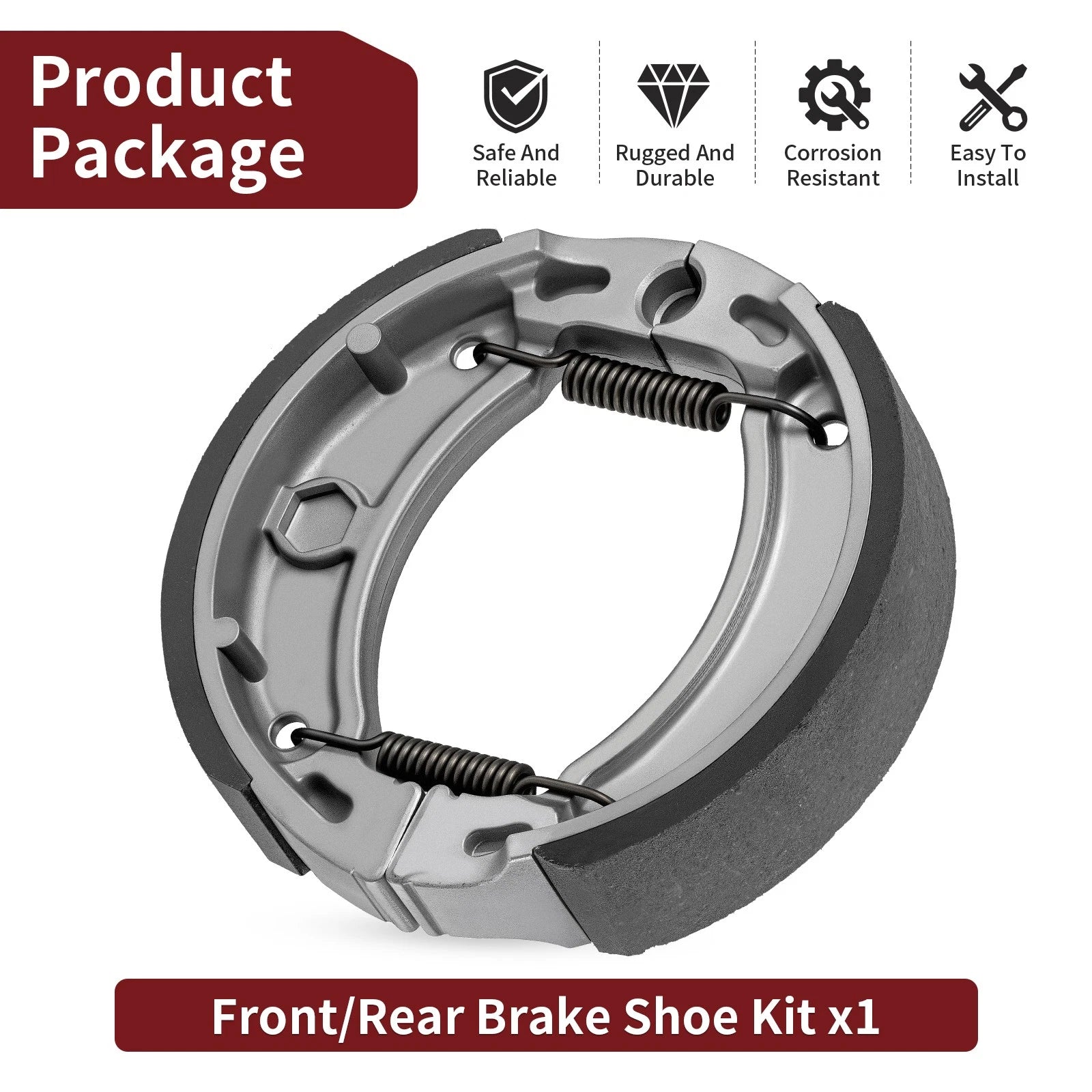 Brake Shoes for Yamaha DT80 DT100 BW200 Riva 80 CV80 RT100 TT125RM (1978–1999)