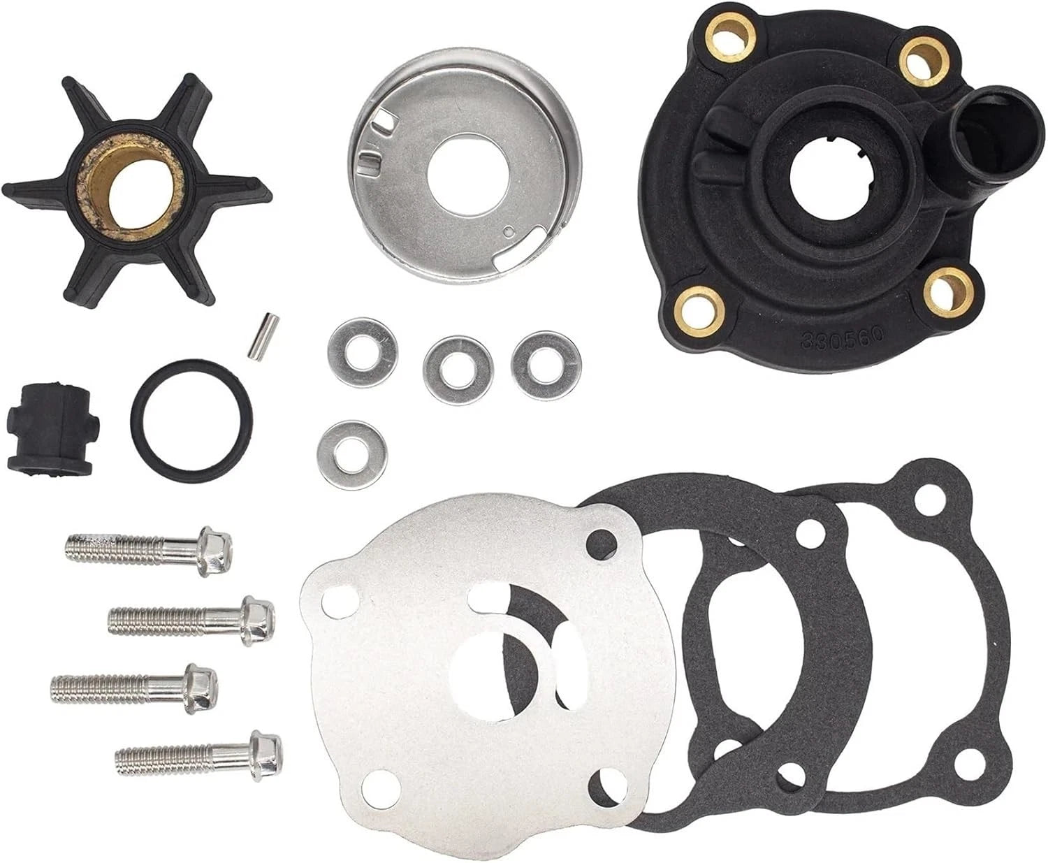 Water Pump Repair Kit for Johnson Evinrude 2-Stroke 25-35 HP Outboard (0389980)
