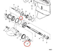 Lower Gearcase Seal Kit for Mercury 2/4-STR 30-125 HP (8M0204670, 8M0205729, 8M0214974)