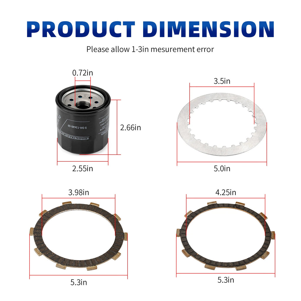 Clutch Friction Plates & Gasket Kit for Honda Shadow ACE 750 (1997–2003)
