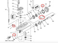 Lower Unit Seal Kit for Yamaha 2.5 4 5 6 HP (93101-13M12-00, 93210-48214-00)