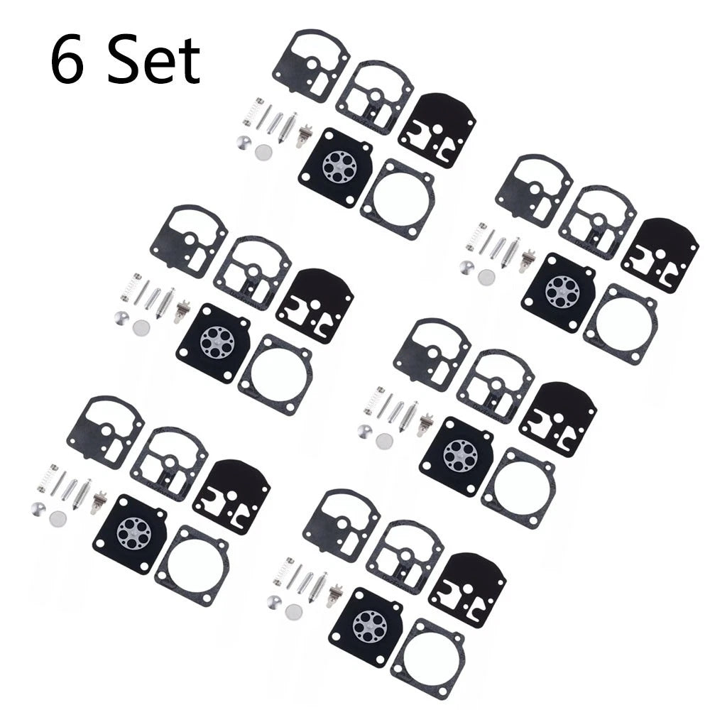 Set of 6 Carburetor Repair Kits for ZAMA RB-5 RB-7 RB-11 RB-14 C1S-S1 S1A S1B S1C