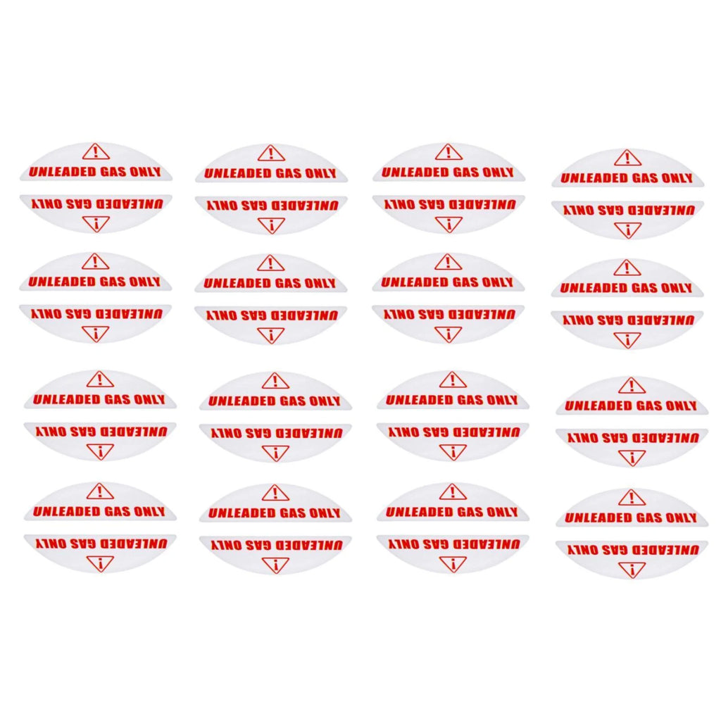 Set of 16 Unleaded Gas Only Stickers 0.82'' X 2.17'' for Cars Boats