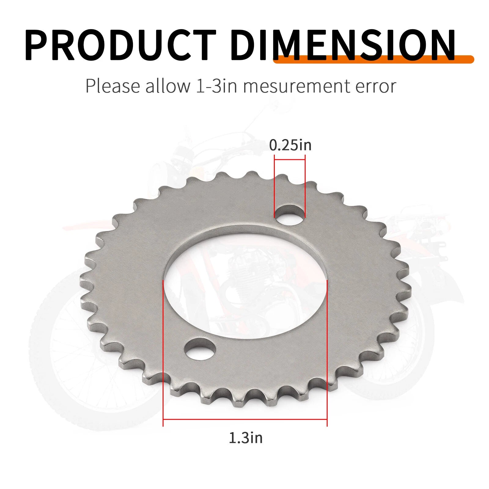 Cam Timing Chain with Sprocket for SL125 TL125 XL125 XL185S TRX200 XL200R XR200 XR200R (1970–1999)