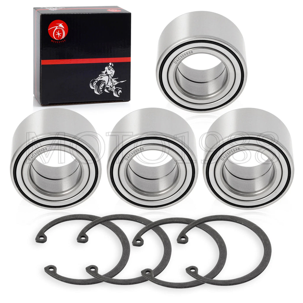 Set of 4 Wheel Bearings with Circlip for Arctic Cat 650 4x4 (2005–2012)