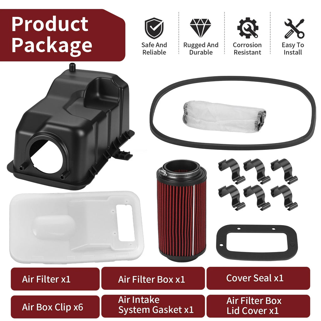 Airbox Air Filter Box Lid Kit w/Clips for Polaris Sportsman 500 4x4 (2001–2010)